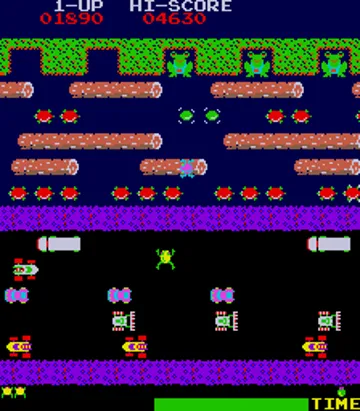 Frogger (Moon Cresta hardware) screen shot game playing